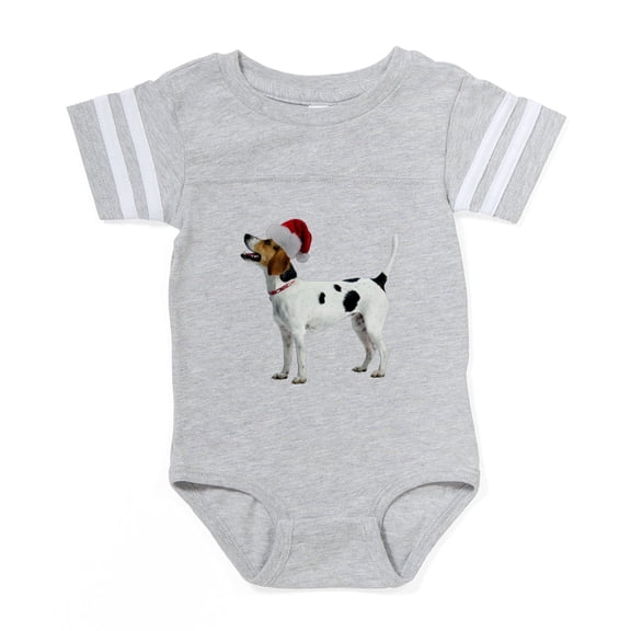 CafePress - FIN English Foxhound Santa CROP Baby Football Body - Cute Infant Baby Football Bodysuit