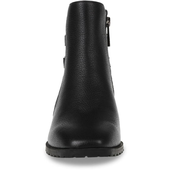 Anne Klein Womens Caleb Zipper Block Heel Ankle Boots