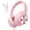 Pink, variant on Wired Headphones with Mic, Volume & Playback Control, Over-Ear Foldable Headphones, 3.5mm Plug, 90? Swivel Ear Cups, 4.9ft -Free Cord for Tablet, Laptop, PC, School, Travel (Black)