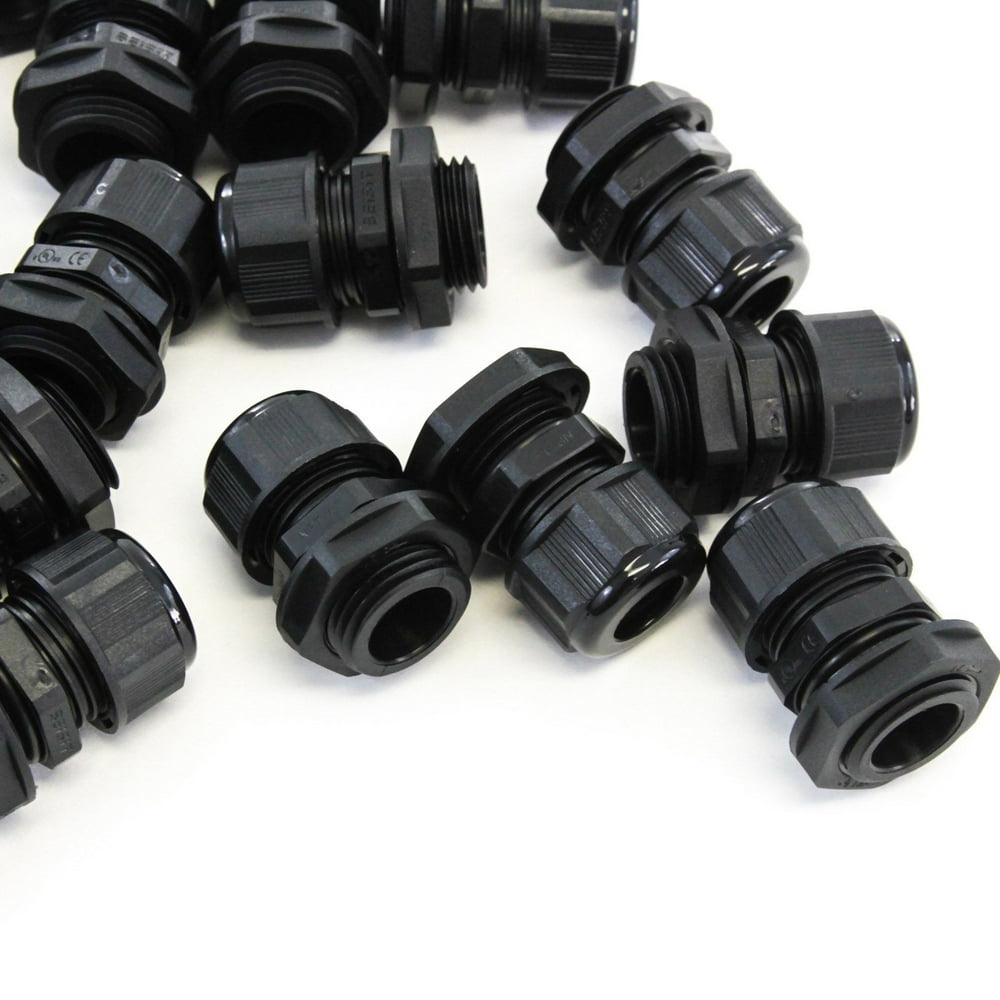50 Cable Glands 8.5mm14mm PG16 Plastic Waterproof Adjustable Lock