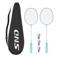 thumbnail image 1 of Badminton Rackets Set for Outdoor Backyard Games Including 2 Rackets 3 Nylon Shuttlecocks 1 Carrying Bag for Beginner Adults Green, 1 of 4