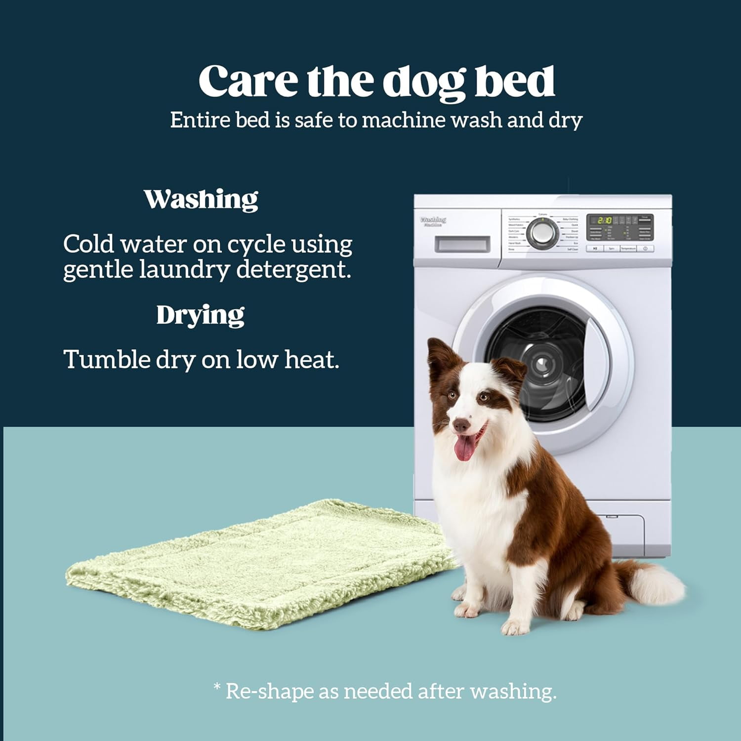 PELZIN Stoutwool Indestructible Dog Bed - Fluffy Chew Proof Dog Crate Pad - Tough Kennel Pad for Aggressive Chewers - Washable, Ideal for Medium Breeds & Fits 30-Inch Crate - 29"x18", Gleam
