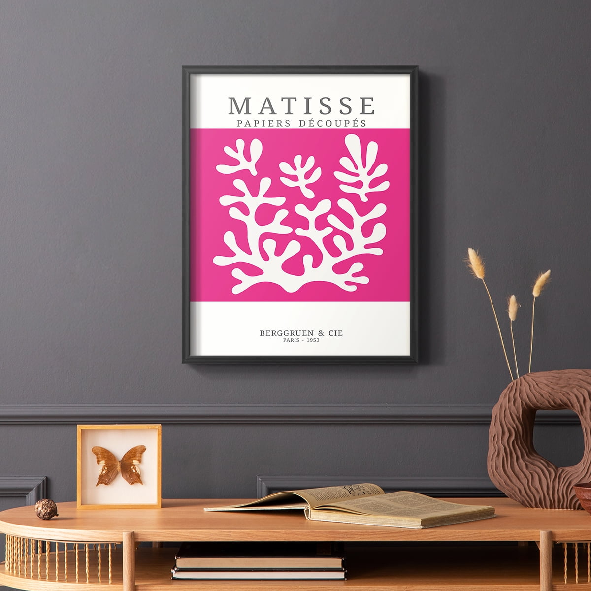 Matisse CDXXVI in Black Solid Wood Framed Print No Nail Hanging
