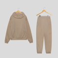 thumbnail image 3 of Baqcunre Women's Solid Color Sports Sweater Waist Set Long Sleeve Sweater Pants Set,Size S-3XL,Sweat Set for Women,Outfits for Women,Two Piece Sets for Women,Womens Fashion,Khaki, 3 of 3