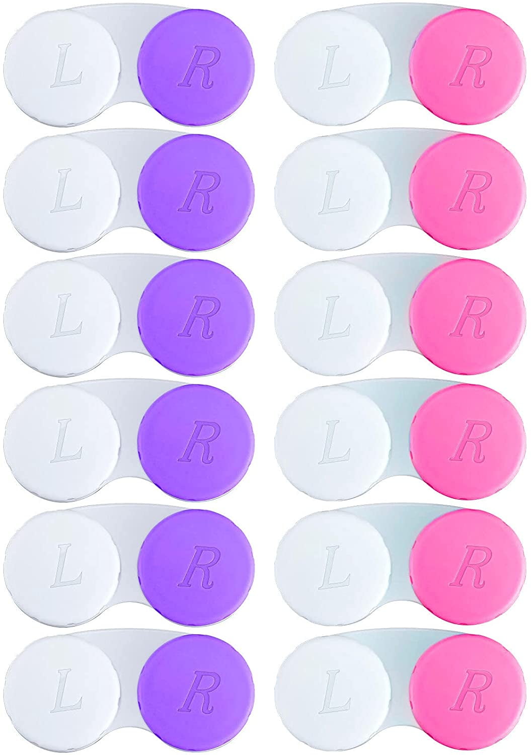 12pcs Contact Lens Case, Contact Lens Box Left/right Eyes Holder