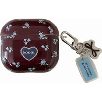 Case for Airpods 4th Generation,Blue Flower Full-Protection TPU Protective Cover,Soft Earphone Shell for Boys Girls