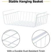 Bexikou Under Shelf Storage Basket Cabinet Organizer, with 2 Baskets, Black, 2 Pack