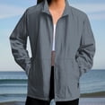 thumbnail image 7 of Stand Collar Women's Long Jacket Wind Resistant Button Front Hooded Coat for Outdoor, 7 of 7