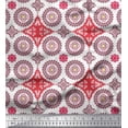 thumbnail image 1 of Soimoi Poly Georgette Fabric Floral Mandala Print Sewing Fabric Yard 42 Inch Wide, 1 of 3