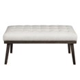 thumbnail image 1 of Home Fare Milieu du Siècle Moderne Banc Touffeté en Blanc, 1 of 6