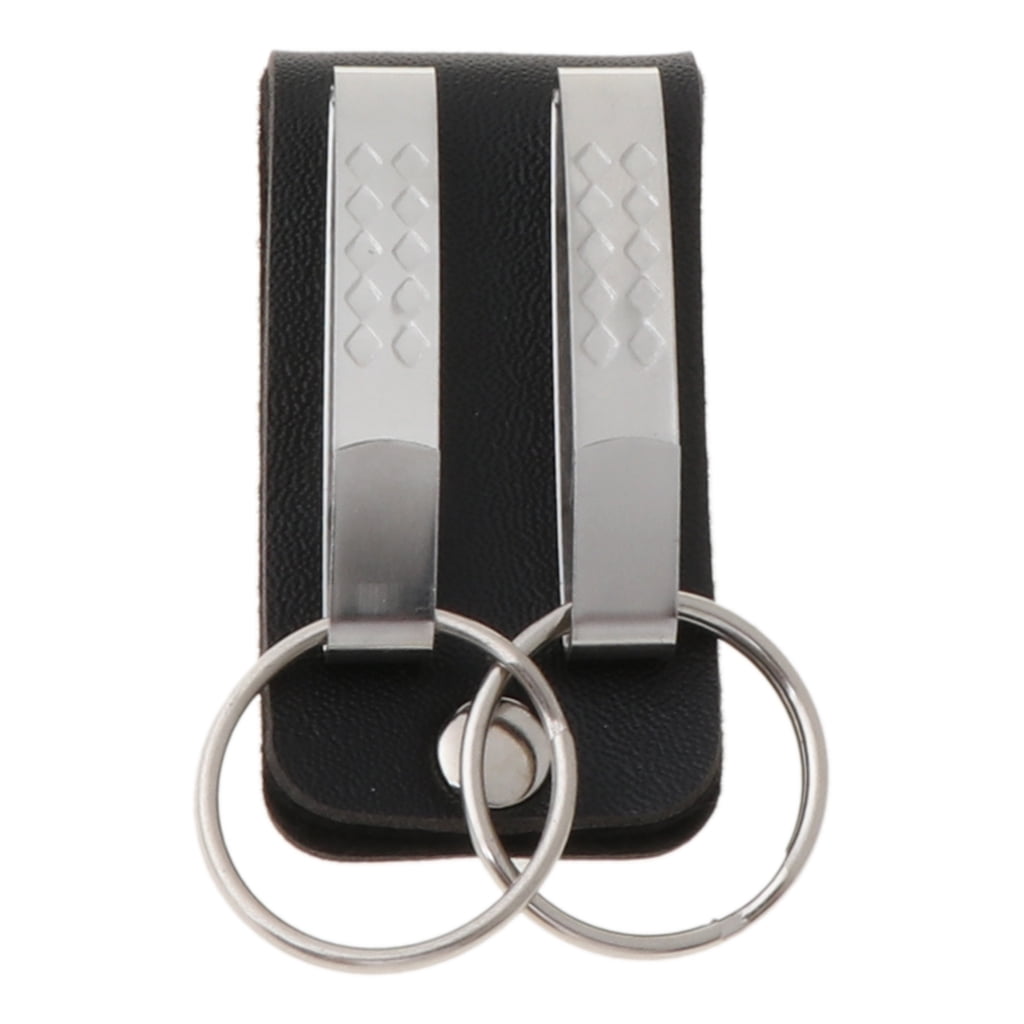 Quick Release Belt Clip Ring Holder Detachable Stainless Steel Leather Key chain 