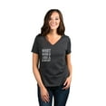thumbnail image 2 of What Would Abbi And Ilana Do Women's Fashion Relaxed V-Neck T-Shirt Tee Charcoal Grey Small, 2 of 5