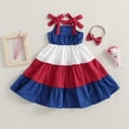 thumbnail image 4 of Vestido de verano MozikQin con bloques de color para niñas de 6 a 7 años, 4 of 6