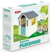 Dolu: Playhouse - White, Green, Yellow - Indoor & Outdoor Toy, Pretend Play, Sliding Shutters, Pet Gate, Waterproof Plastic, Toddler & Kids Ages 2+