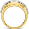 thumbnail image 2 of 14K Two-Tone Ibgoodman Men's Polished And Grooved 5-Stone 1 Carat Aa Quality Diamond Ringsize 10 (Width 10.3) - Jbsp, 2 of 5