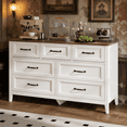 thumbnail image 2 of Lofka 47.2" Dresser for Bedroom with 6 Double Drawers, Farmhouse Wood Storage Cabinet with Smooth Metal Handle, 2 of 11