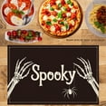 thumbnail image 2 of JOOCAR Spooky Skeleton Hands and Spider Halloween Linen Table Mats Set of 4 for Home Kitchen Table Decor 12x18 inch, 2 of 5