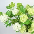 TIIFSWHS High End 5 Head Hydrangea Artificial Flower Silk Snowball