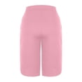 thumbnail image 6 of VV AVEORS Capri Pants For Women Split Side High Waist Casual Athletic Knee Length Summer Pants Casual Sweatpants With Pockets Pink L, 6 of 7