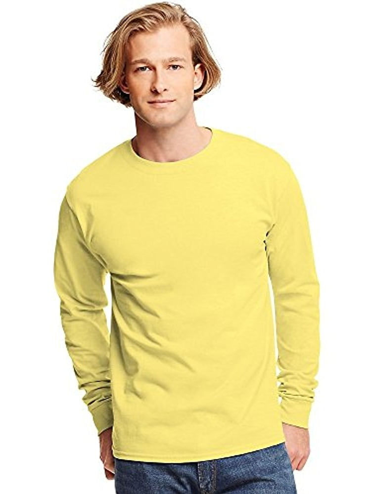 Hanes Hanes Men's ComfortSoft Long Sleeve TShirt,Yellow,Medium
