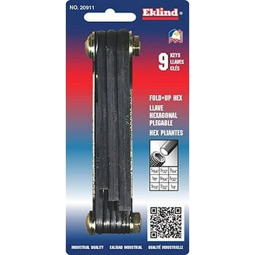 Eklind 20911 SAE Fold-Up Hex Key Set 5/64"-1/4"