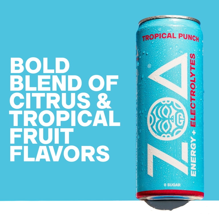 シラヌイ Gゾーン トリガー Zoa Healthy Low Calorie Diet Tropical Punch, Zero Sugar Soft Drink