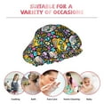thumbnail image 6 of Kdxio Sugar Skulls Print Shower Cap for Women,Elastic and Reusable,Double Waterproof Layers Bathing Hat, 6 of 6
