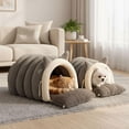 thumbnail image 2 of Removable and Washable Winter Closed-Off Cat Bed, Winter Cave, Warm Foldable Secure Pet Nest for Indoor Cats & Small Dogs, Comfor Plush Snuggle Hut for Cat Puppy, Pets, 2 of 10