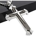 thumbnail image 1 of Men Titanium Steel Cross Necklace(D), 1 of 4