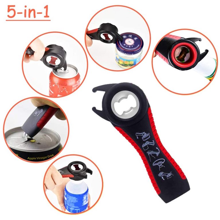 MEYUEWAL Jar Opener, 5 in 1 Multi Function Can Opener Bottle