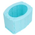thumbnail image 3 of Kids portable potty garbage bag Stable standing space-saving foldable toilet seat for travel use Blue, 3 of 5