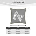 thumbnail image 4 of ZNDUO Throw Pillow, 18"x18" Bed Pillow and Couch Pillows - Indoor Decorative Pillows，Gray Abstract Triangle Throw Pillow, 4 of 8