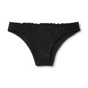 Mossimo Black Crochet Lace Cheeky Bikini Bottom Swimwear Women's Small