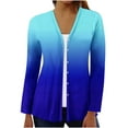 thumbnail image 1 of Hauts à Manches Longues pour Femmes Mode Décontractée Confortable Cardigan Imprimé Blouse Manches Longues Aguichant, 1 of 1