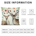 thumbnail image 5 of Leisuo Christmas Flower Throw Pillow Cover Reindeer Pillow Covers white, 5 of 5