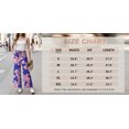 thumbnail image 4 of GIRUNS Women's Wide Leg Pants High Waist Adjustable Knot Casual Loose Trousers With Pockets Business Work Casual Pants Blue Pink Flower S, 4 of 6