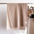 thumbnail image 3 of Nueva bufanda de cachemira a juego para mujer, otoño invierno, gruesa, cálida, de colores a juego, con entramado, bufandas extendidas, con borlas para barba, bufanda larga para niñas, 3 of 5