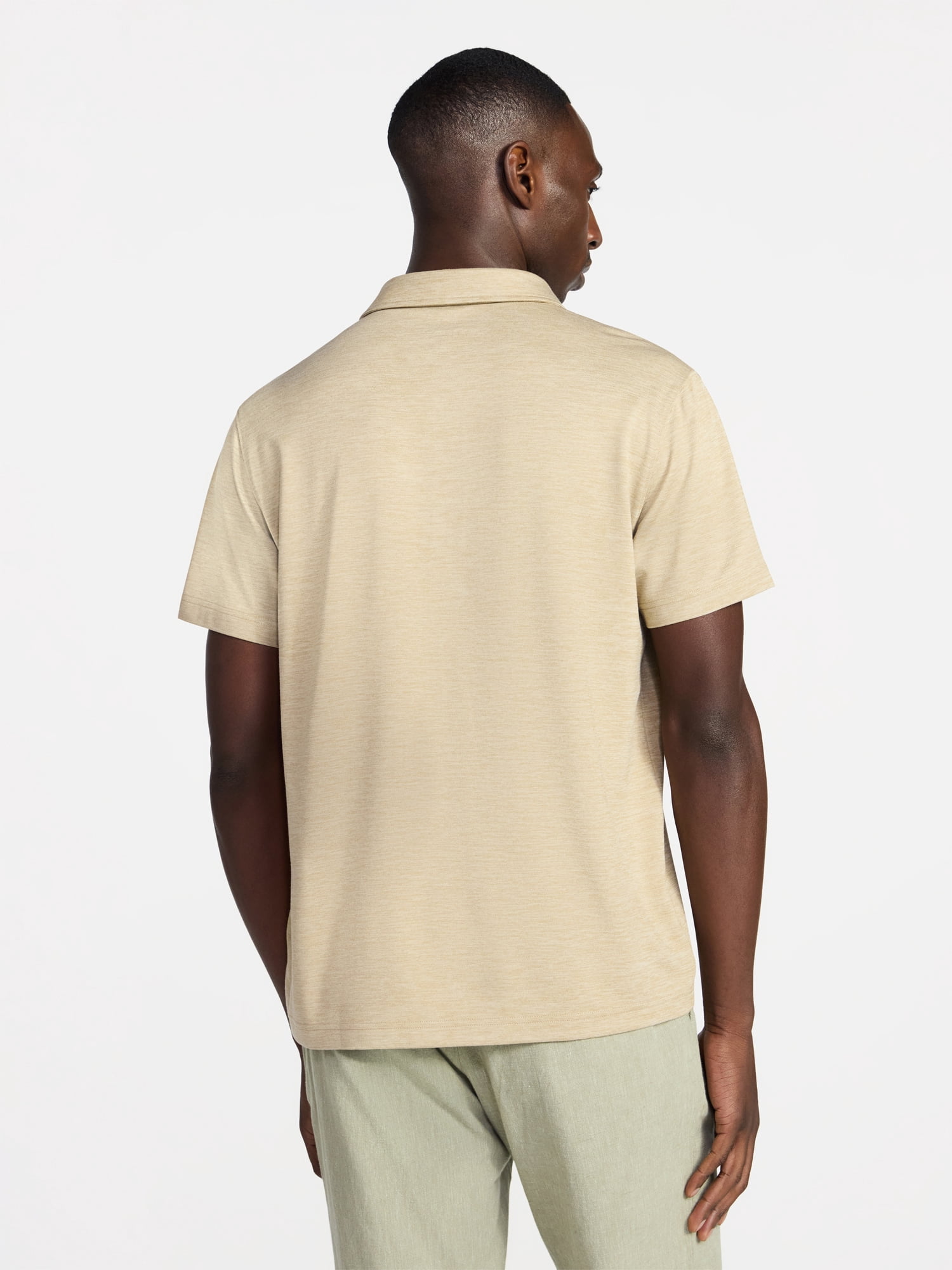 George Men's & Big Men's Relaxed Fit Short Sleeve Stretch Polo Shirt, Sizes S-5XL