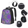 thumbnail image 4 of PUREYAH Lightweight Travel Backpack, Simple Modern Islamic Mandala Turkish Floral Hiking Backpack School Bag with Laptop Compartment for Women Men, 4 of 6