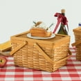 thumbnail image 6 of Woodchip Picnic Storage Basket with Cover and Movable Handles, 6 of 7