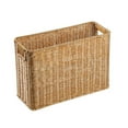 Nuolux Basket Magazine Holder Storage Woven Wicker Rack Hyacinth Rattan