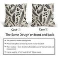 thumbnail image 5 of Black Leaf Plant Pillow Covers 16X16 Inch Set of 2 Tropical Fern Herbs Botanical Leaves Floral Decorative Pillow Cases Vintage Cushion Case Farmhouse Home Decor for Couch Sofa Porch Outdoor, 5 of 6