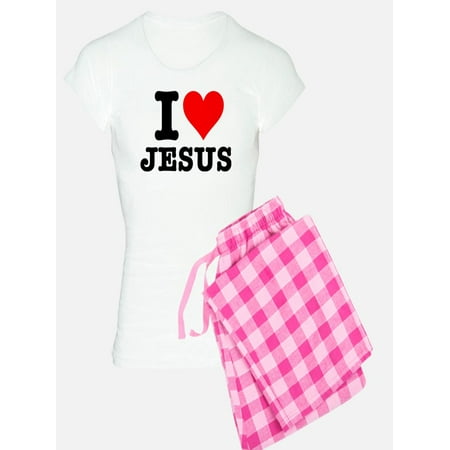 

CafePress - I Heart Jesus - Women s Light Pajamas