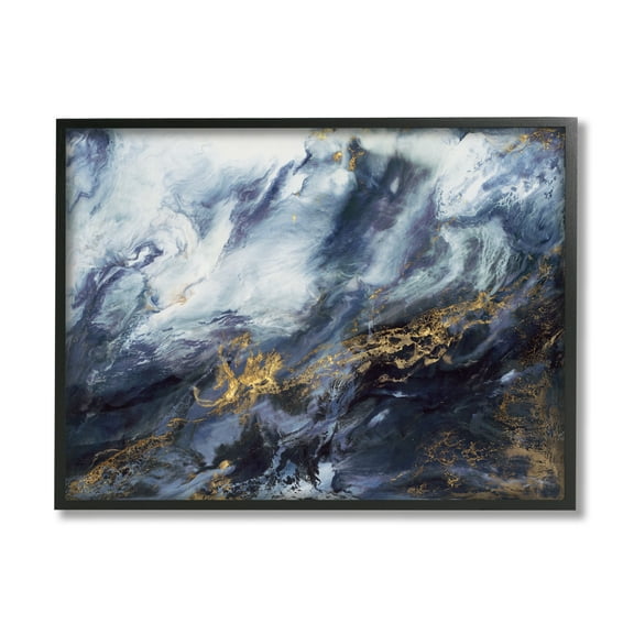 Stupell Industries Busy Blue Ocean Water Abstraction Chaotic Wave, 20 x 16,Design by Corrie LaVelle