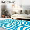thumbnail image 2 of ODIKA 8'x10' Machine Washable Non-Slip Area Rug, Mediterranean Wave Entryway High Traffic Rug, Blue, 528807, 2 of 7