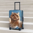 thumbnail image 4 of Cauagu Playful Cat Fisheye View Print Travel Luggage Cover,Travel Dust-proof Suitcase Cover Softside Suitcase Protector for 18-32inch,Not Included Suitcase, 4 of 8