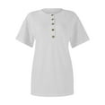 thumbnail image 3 of ’s Street Solid Button Front Shirt – Casual Oversized Poplin Top, 3 of 4