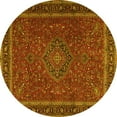 thumbnail image 1 of Ahgly Company Indoor Round Persian Yellow Traditional Area Rugs, 6' Round, 1 of 4