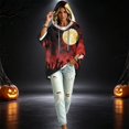 thumbnail image 4 of IYYVV Halloween Womens Oversized 3/4 Sleeve Hoodies Sweatshirts | Casual Pullover, Warmth For Fall & Winter, Basic Loose Fit Athletic Jackets Vermilion 3XL, 4 of 7