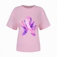 thumbnail image 5 of Towmus Women Breast Cancer T Shirts Short Sleeve Crew Neck Tshirts Ribbon Graphic Tees Cancers Awareness Shirts Gifts for Blouse Survivor, 5 of 6